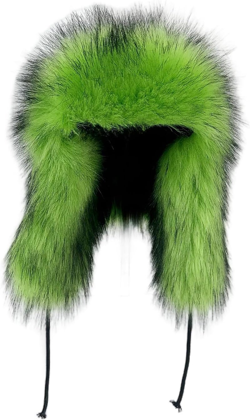 YFJNV Y2K Faux Fur Russian Hat, Soft, Warm Winter Trapper Hat with Earmuffs for Men and Women - Image 2